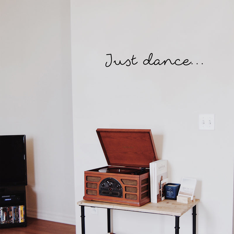Vinyl Wall Art Decal - Just Dance - 25. Cute Inspirational Little ballerina Shape Design Sticker For Girls Bedroom Playroom Gym Yoga Ballet Studio Classes Office Decor 3