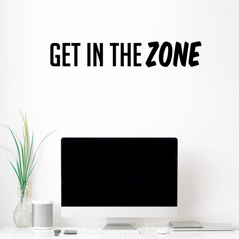 Vinyl Wall Art Decal - Get In The Zone - 5" x 29.5" - Trendy Motivational Positive Mind Change Quote Sticker For Gym CrossFit Fitness Center Yoga Pilates Classes Dance Studio Decor 3