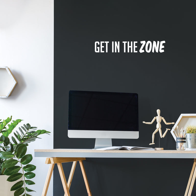 Vinyl Wall Art Decal - Get In The Zone - 5" x 29.5" - Trendy Motivational Positive Mind Change Quote Sticker For Gym CrossFit Fitness Center Yoga Pilates Classes Dance Studio Decor 3