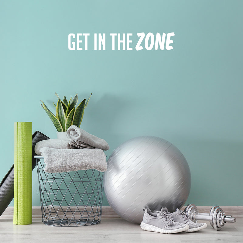 Vinyl Wall Art Decal - Get In The Zone - 5" x 29.5" - Trendy Motivational Positive Mind Change Quote Sticker For Gym CrossFit Fitness Center Yoga Pilates Classes Dance Studio Decor 2