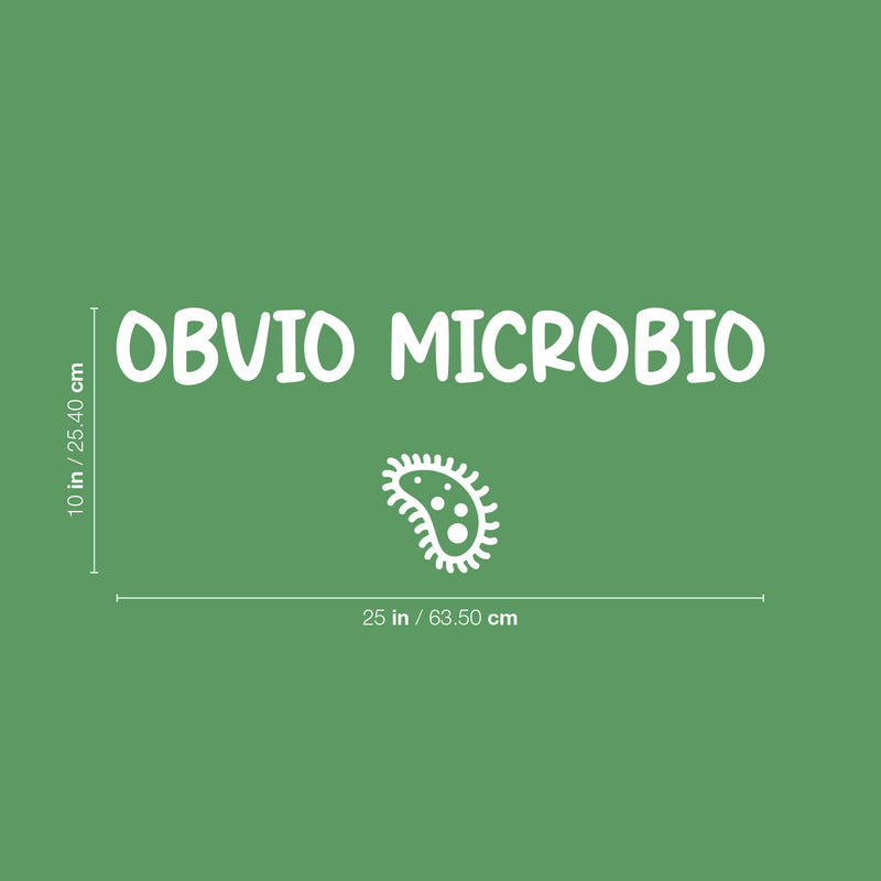 Vinyl Wall Art Decal - Obvio Microbio - 10" x 25" - Spanish Trendy Cool Design Positive Funny Mexican Phrase Quote Sticker For Office Business Store Coffee Shop Bedroom Living Room Playroom Decor 4