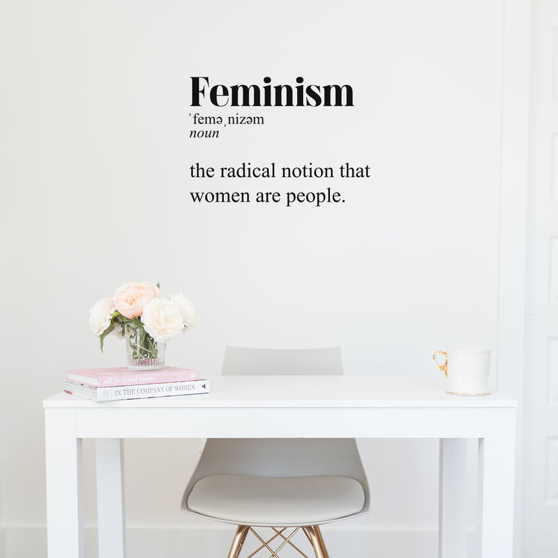 Vinyl Wall Art Decal - Feminism Definition - 17" x 23" - Trendy Motivational Women Quote Sticker For Woman Home Bedroom Living Room Store Work Office Decor 3