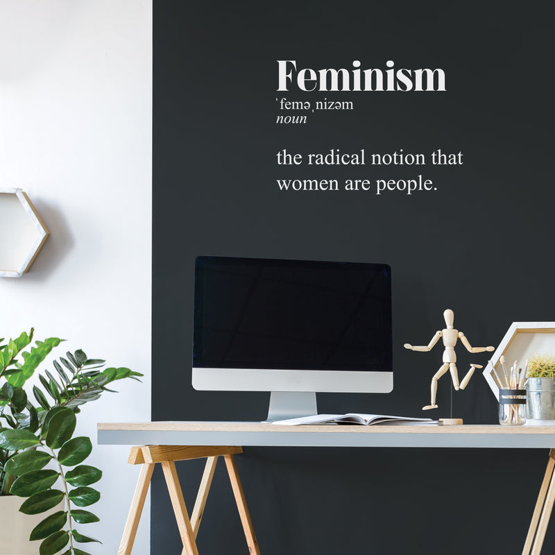 Vinyl Wall Art Decal - Feminism Definition - 17" x 23" - Trendy Motivational Women Quote Sticker For Woman Home Bedroom Living Room Store Work Office Decor 2