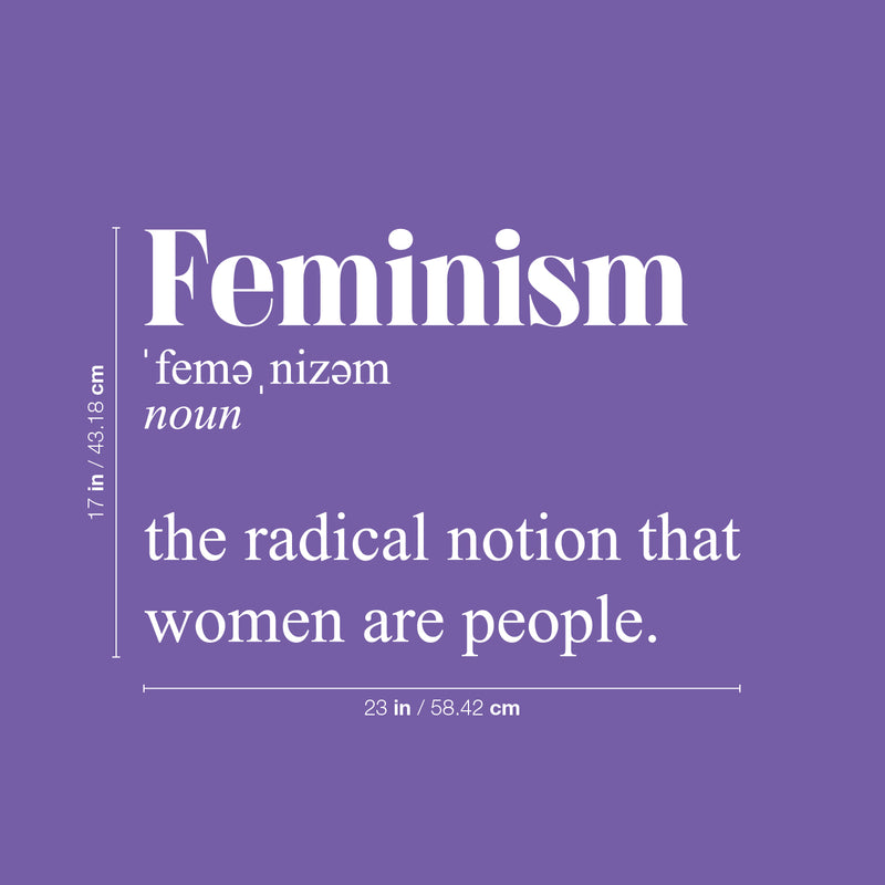 Vinyl Wall Art Decal - Feminism Definition - 17" x 23" - Trendy Motivational Women Quote Sticker For Woman Home Bedroom Living Room Store Work Office Decor 4