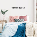 Vinyl Wall Art Decal - Her Life Is Her Art - 4" x 30" - Trendy Inspirational Feminism Quote Sticker For Women Home Office Living Room Bedroom Makeup Mirror Decor 2