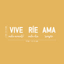Vinyl Wall Art Decal - Vive Rie Ama / Live Laugh Love  - 17" x 56" - Trendy Cute Inspirational Positive Lovely Spanish Quote Sticker For Bedroom Closet Living Room Office Storefront Coffee Shop Decor 4