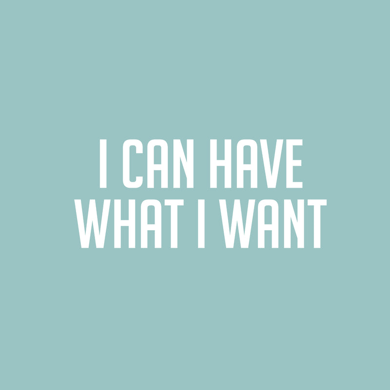Vinyl Wall Art Decal - I Can Have What I Want - 13" x 30" - Modern Motivational Positive Self Esteem Quote Sticker For Bedroom Living Room Kids Room Gym Fitness Office Coffee Shop School Decor 1