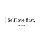 Vinyl Wall Art Decal - Self Love First - 2. Modern Motivational Positive Self Esteem Quote Sticker For Bedroom Closet Home Office Living Room Bathroom Makeup Mirror Decor 4