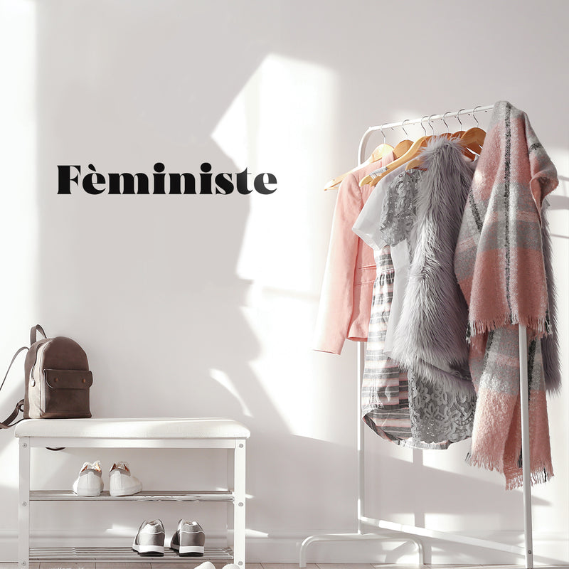 Vinyl Wall Art Decal - Féministe - 4" x 30" - French Word Trendy Motivational Feminism Quote Sticker For Women Home Bedroom Living Room Work Office Decor 3