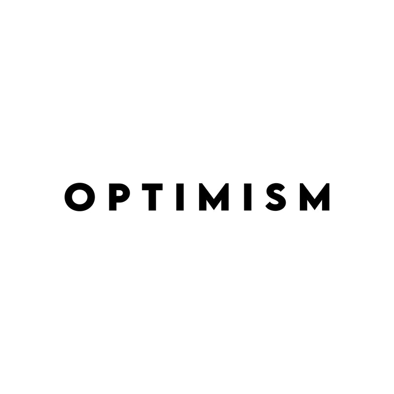 Vinyl Wall Art Decal - Optimism - 3" x 28" - Trendy Minimal Inspirational Positive Quote Sticker For Home Bedroom Kids Room Living Room Home Office Classroom Decor 1