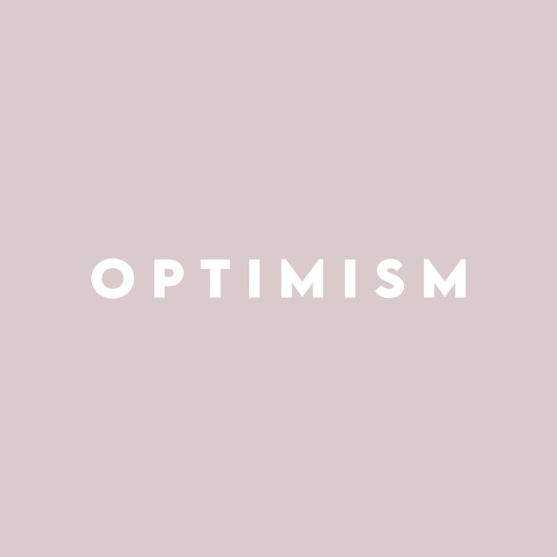 Vinyl Wall Art Decal - Optimism - 3" x 28" - Trendy Minimal Inspirational Positive Quote Sticker For Home Bedroom Kids Room Living Room Home Office Classroom Decor 1