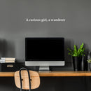 Vinyl Wall Art Decal - A Curious Girl - 2" x 25" - Cute Trendy Motivational Positive Good Vibes Girly Quote Sticker For Bedroom Closet Playroom Boutique Beauty Salon Yoga Studio Feminine Decor 3