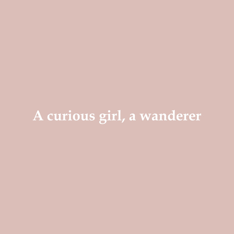 Vinyl Wall Art Decal - A Curious Girl - 2" x 25" - Cute Trendy Motivational Positive Good Vibes Girly Quote Sticker For Bedroom Closet Playroom Boutique Beauty Salon Yoga Studio Feminine Decor 1