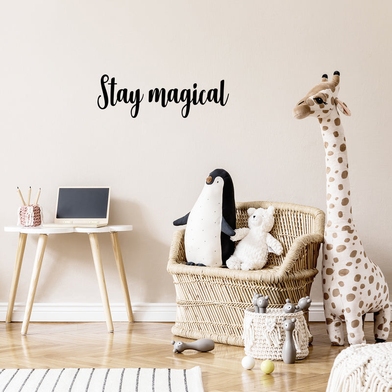 Vinyl Wall Art Decal - Stay Magical - Motivational Cute Trendy Optimistic Self Esteem Quote Sticker For Home Bedroom Closet Living Room Playroom Coffee Shop Decor 2