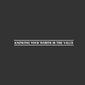 Vinyl Wall Art Decal - Knowing Your Worth Is the Value - 2" x 20" - Trendy Cool Motivational Positive Self Esteem Quote Sticker For Bedroom Closet Business Office School Decor 1