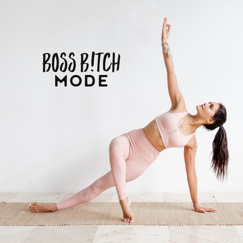 Vinyl Wall Art Decal - Boss B!tch Mode - Trendy Cute Cool Sarcastic Funny Motivational Quote Sticker For Bedroom Closet Boutique Beauty Salon Business Office Yoga Gym Fitness Decor 2