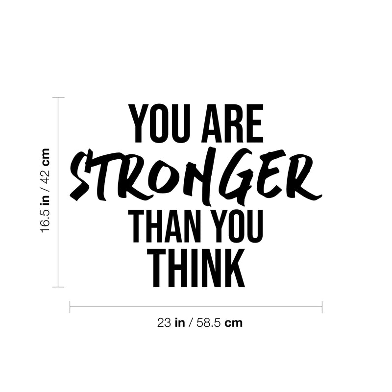 Vinyl Wall Art Decal - You Are Stronger Than You Think - 16. Trendy Motivational Positive Mind Change Quote Sticker For Gym CrossFit Yoga Fitness Center Dance Studio Office Decor 4