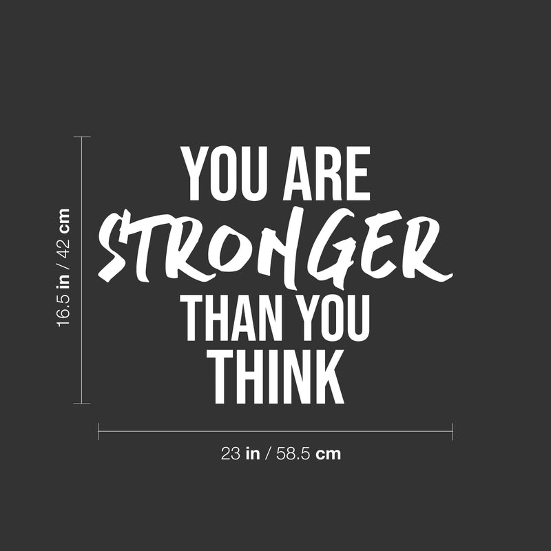 Vinyl Wall Art Decal - You Are Stronger Than You Think - 16. Trendy Motivational Positive Mind Change Quote Sticker For Gym CrossFit Yoga Fitness Center Dance Studio Office Decor 5