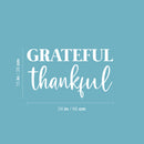 Vinyl Wall Art Decal - Grateful Thankful - 15" x 26" - Trendy Cute Inspirational Optimism Quote Sticker For Home Bedroom Kids Room Living Room Home Office Classroom Decor 4
