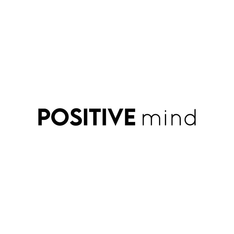 Vinyl Wall Art Decal - Positive Mind - 2" x 18" - Trendy Cute Inspirational Optimistic Good Vibes Quote Sticker For Bedroom Living Room Classroom School Office Business Coffee Shop Decor 1