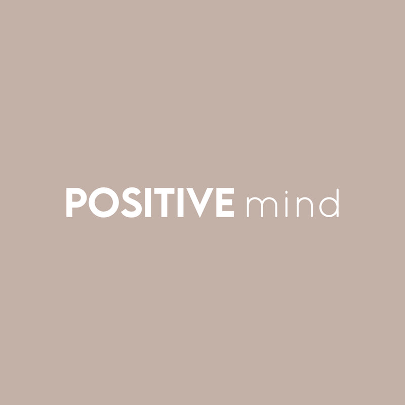 Vinyl Wall Art Decal - Positive Mind - 2" x 18" - Trendy Cute Inspirational Optimistic Good Vibes Quote Sticker For Bedroom Living Room Classroom School Office Business Coffee Shop Decor 1