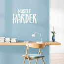 Vinyl Wall Art Decal - Hustle Harder - 17" x 28" - Modern Motivational Goals Quote Sticker For Home Bedroom Work Office Living Room Yoga Classroom Gym Decor 3