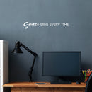 Vinyl Wall Art Decal - Grace Wins Every - 3.5" x 25" - Trendy Cute Inspirational Lovely Spiritual Quote Sticker For Home Bedroom Closet Living Room Kids Room Office Religious Center Decor 3