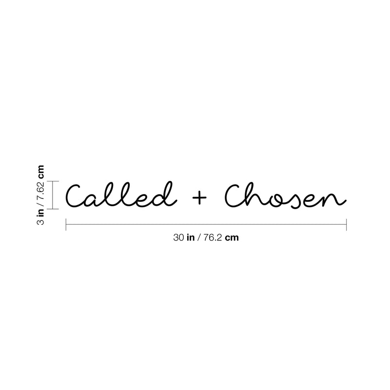 Vinyl Wall Art Decal - Called + Chosen - Modern Cute Positive Inspiring Lovely Spiritual Quote Sticker For Home Bedroom Closet Living Room Kids Room Office Religious Center Decor 4