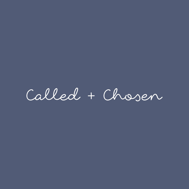 Vinyl Wall Art Decal - Called + Chosen - 3" x 30" - Modern Cute Positive Inspiring Lovely Spiritual Quote Sticker For Home Bedroom Closet Living Room Kids Room Office Religious Center Decor 1