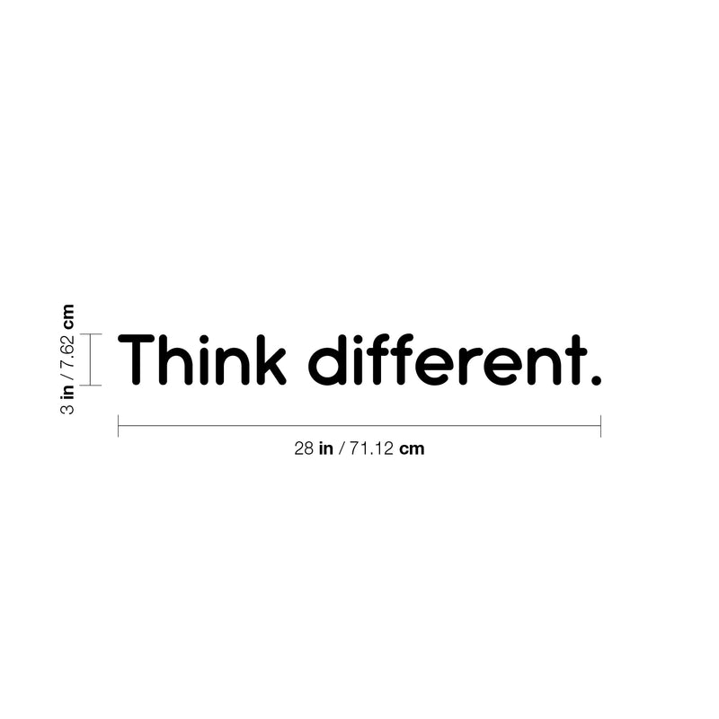 Vinyl Wall Art Decal - Think Different - Trendy Minimalist Motivational Quote For Home Bedroom Living Room Office Workplace Business Decoration Sticker 4