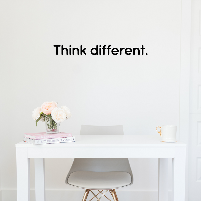 Vinyl Wall Art Decal - Think Different - Trendy Minimalist Motivational Quote For Home Bedroom Living Room Office Workplace Business Decoration Sticker 3