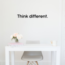 Vinyl Wall Art Decal - Think Different - 3" x 28" - Trendy Motivating Positive Mind Change Quote Sticker For Home Living Room Office Business Coffee Shop School Classroom Decor 3