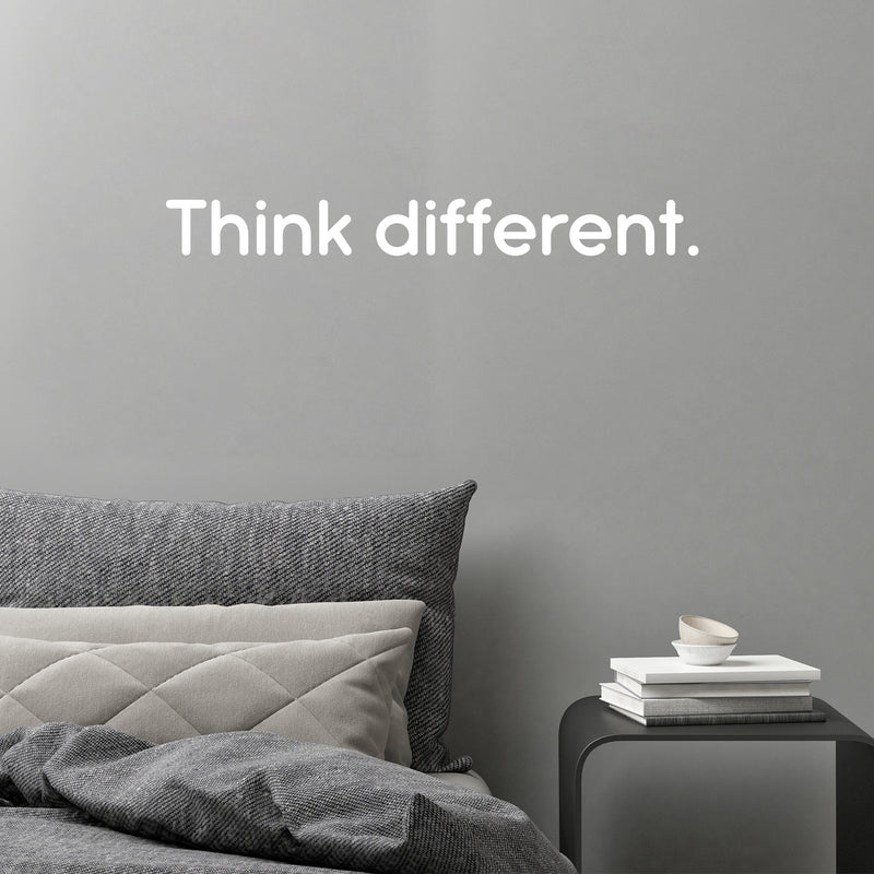 Vinyl Wall Art Decal - Think Different - 3" x 28" - Trendy Motivating Positive Mind Change Quote Sticker For Home Living Room Office Business Coffee Shop School Classroom Decor 3