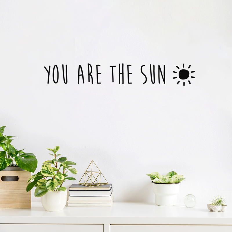 Vinyl Wall Art Decal - You Are The Sun - Trendy Cute Inspiring Positive Lovely Quote Sticker For Bedroom Living Room Kids Room Playroom Nursery Baby Room Daycare Decor 2