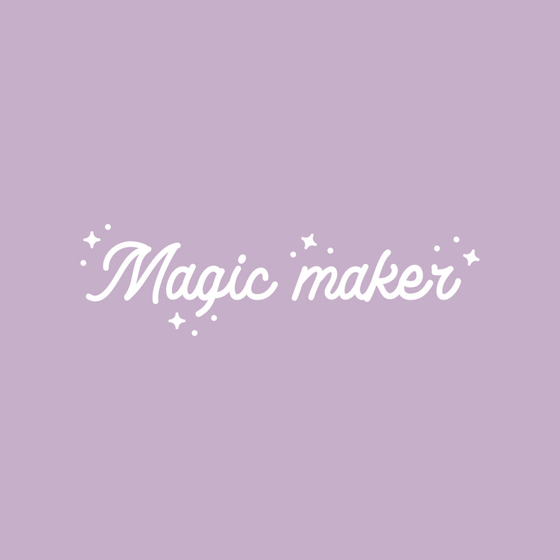Vinyl Wall Art Decal - Magic Maker - 6" x 20" - Trendy Cute Inspirational Lovely Fun Quote Sticker For Bedroom Kids Room Playroom Nursery Living Room Classroom Office Coffee Shop Business Decor 1