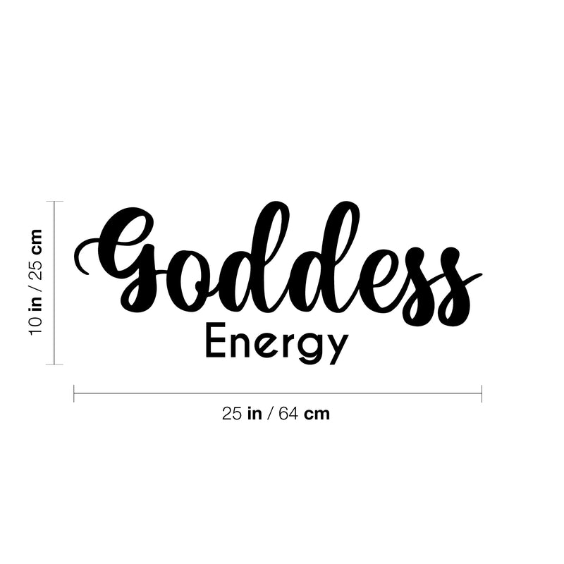 Vinyl Wall Art Decal - Goddess Energy - 7" x 20" - Trendy Motivational Women Quote Sticker For Woman Home Bedroom Living Room Store Work Office Decor 3