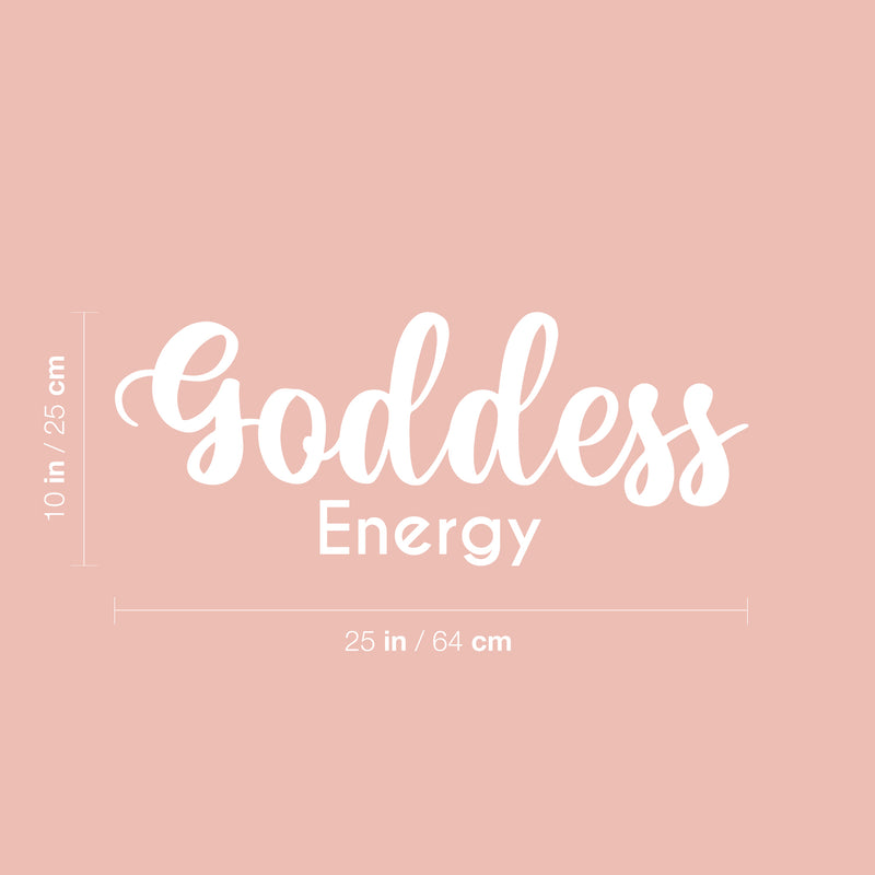 Vinyl Wall Art Decal - Goddess Energy - 7" x 20" - Trendy Motivational Women Quote Sticker For Woman Home Bedroom Living Room Store Work Office Decor 4