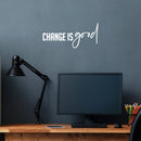 Vinyl Wall Art Decal - Change Is Good - 9" x 20" - Trendy Motivating Positive Mind Change Quote Sticker For Home Living Room Office Business Coffee Shop School Classroom Decor 2