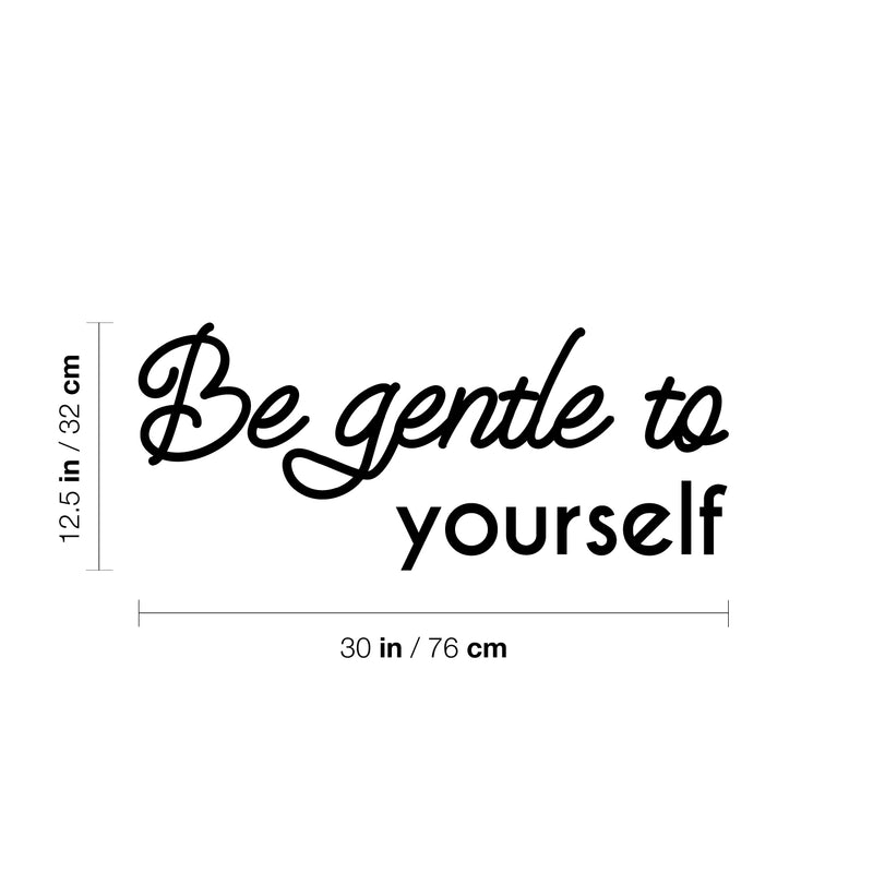 Vinyl Wall Art Decal - Be Gentle To Yourself - 12. Modern Motivational Positive Self Esteem Quote Sticker For Bedroom Closet Home Office Living Room Bathroom Makeup Mirror Decor 4