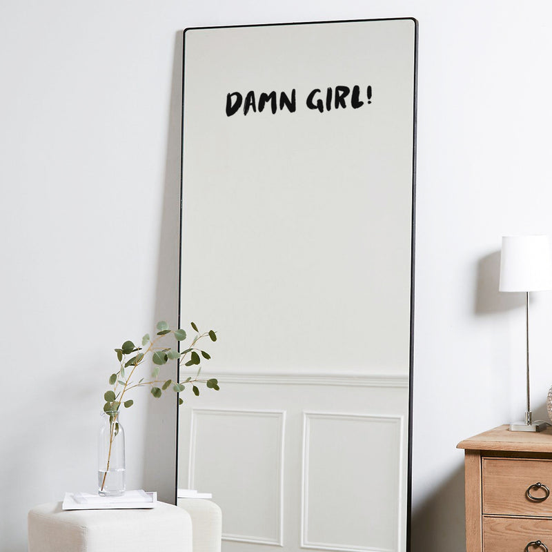 Vinyl Wall Art Decal - Damn Girl! - 3" x 18" - Trendy Cute Inspirational Lovely Funny Girls Quote Sticker For Home Bedroom Closet Bathroom Boutique Beauty Salon Yoga Classes Office Decor 3