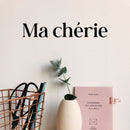 Vinyl Wall Art Decal - Ma Cherie - 3" x 18" - Trendy Cute Inspirational French Word Quote Sticker For Friends Couples Love Bedroom Living Room Decor 3