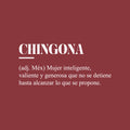 Vinyl Wall Art Decal - Chingona - 11" x 25" - Trendy Cute Inspiring Cool Sarcastic Funny Mexican Word Quote Sticker For Office Business Store Coffee Shop Bedroom Living Room Closet Spanish Decor 1