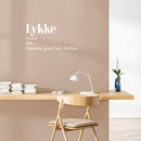 Vinyl Wall Art Decal - Lykke  - 16" x 31" - Trendy Positive Inspiring Good Vibes Quote Sticker For Home Bedroom Living Room Classroom School Office Business Coffee Shop Cute Decor 2