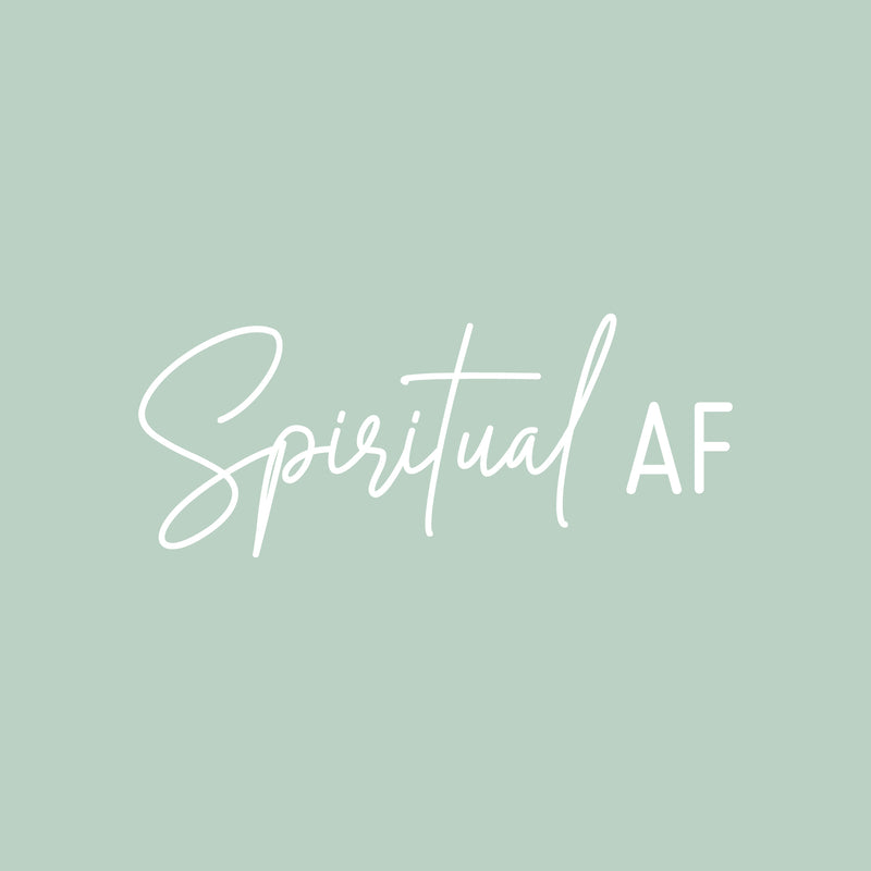 Vinyl Wall Art Decal - Spiritual AF - 7" x 18" - Trendy Cute Inspirational Optimistic Lovely Quote Sticker For Home Bedroom Closet Living Room Office Business Coffee Shop Grateful Decor 1