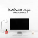Vinyl Wall Art Decal - Kindness Is Magic Sprinkle Everywhere - 7" x 30" - Trendy Cute Motivating Optimistic Lovely Quote Sticker For Bedroom Living Room Playroom Classroom School Cool Fun Decor 2