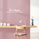 Vinyl Wall Art Decal - Just Love - 3.5" x 18" - Inspirational Cute Self Esteem Charming Lovely Cursive Quote Sticker For Couples & Family Bedroom Closet Kids Room Playroom Nursery Baby Room Decor 3