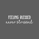 Vinyl Wall Art Decal - Feeling Blessed Never Stressed - 7.5" x 25" - Trendy Cool Inspiring Fun Positive Vibes Quote Sticker For Home Living Room Office Business Coffee Shop School Classroom Decor 1