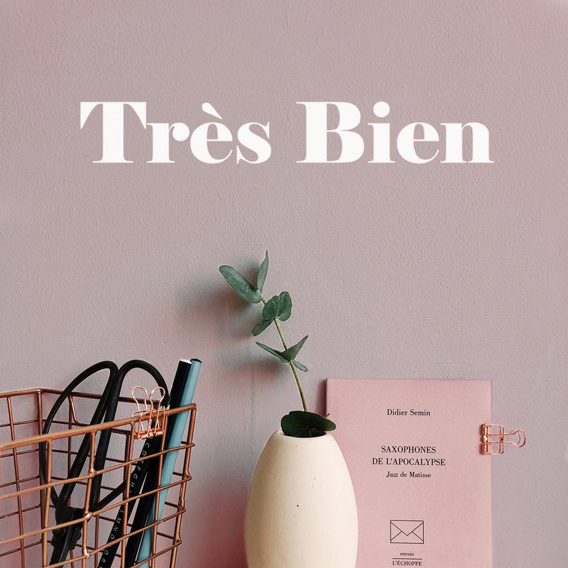 Vinyl Wall Art Decal - Très Bien - Trendy Cool Inspiring Cute Positive French Phrase Sticker For Home Living Room Office Business Coffee Shop School Classroom Decor 5