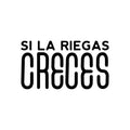 Vinyl Wall Art Decal - Si La Riegas Creces - Trendy Fun Inspiring Cool Joke Positive Mexican Quote Sticker For Office Business Store Coffee Shop Bedroom Spanish Decor 1