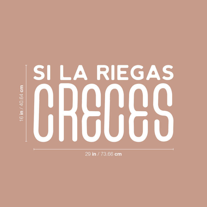 Vinyl Wall Art Decal - Si La Riegas Creces - 16" x 29" - Trendy Fun Inspiring Cool Joke Positive Mexican Quote Sticker For Office Business Store Coffee Shop Bedroom Spanish Decor 4